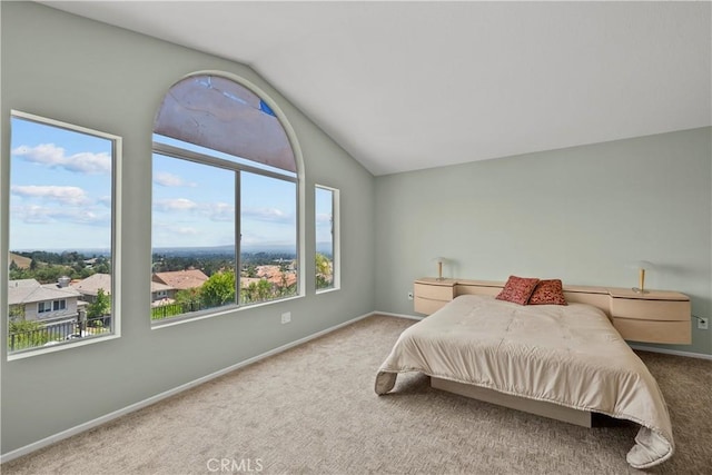 19752 Sierra Meadows Ln, Porter Ranch, CA 91326 - carpeted bedroom with lofted ceiling and baseboards