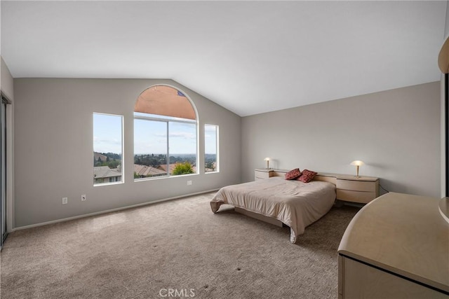 19752 Sierra Meadows Ln, Porter Ranch, CA 91326 - carpeted bedroom featuring lofted ceiling and baseboards
