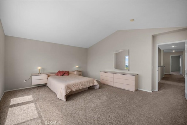 19752 Sierra Meadows Ln, Porter Ranch, CA 91326 - carpeted bedroom with lofted ceiling and baseboards