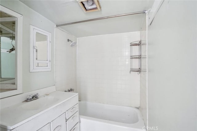 1385 Turquoise Ave, Mentone, CA 92359 - bathroom featuring shower / bathtub combination and vanity