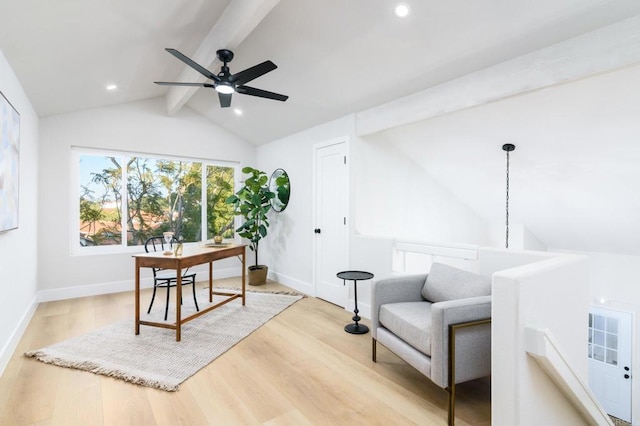 4161 Rhodes Way, Oceanside, CA 92056 - office featuring a ceiling fan, wood finished floors, baseboards, and recessed lighting