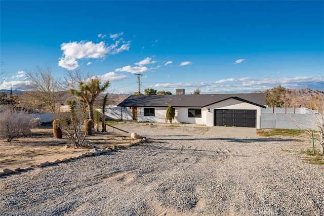 60468 Latham Trl, Joshua Tree, CA 92252 - view of front of home with a garage and driveway