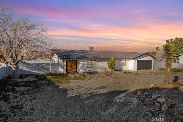 60468 Latham Trl, Joshua Tree, CA 92252 - view of front of home with a garage and driveway