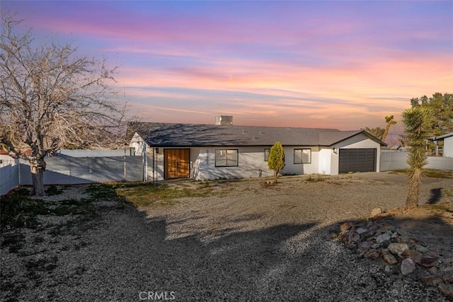 60468 Latham Trl, Joshua Tree, CA 92252 - view of front of property with an attached garage and driveway