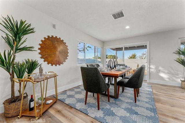 60468 Latham Trl, Joshua Tree, CA 92252 - dining room featuring light wood finished floors, baseboards, and recessed lighting