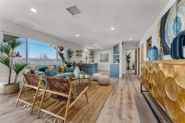60468 Latham Trl, Joshua Tree, CA 92252 - living area with recessed lighting, light wood-style flooring, and baseboards