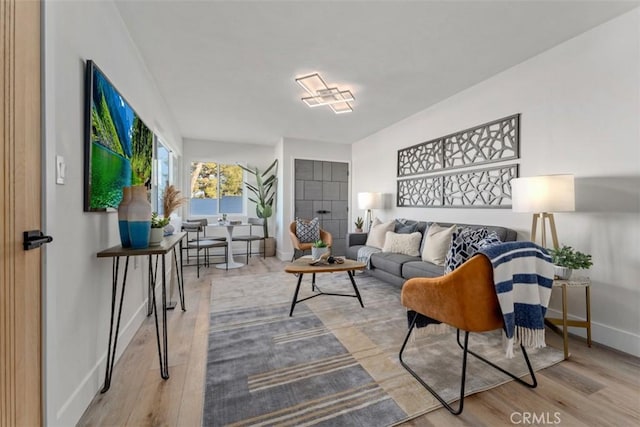 60468 Latham Trl, Joshua Tree, CA 92252 - living area with wood finished floors and baseboards