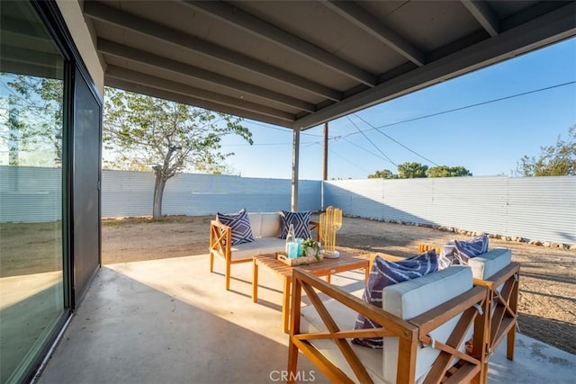60468 Latham Trl, Joshua Tree, CA 92252 - fenced backyard with a patio area