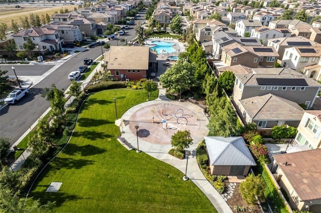 3235 E Olympic Dr, Ontario, CA 91762 - aerial perspective of suburban area featuring a pool