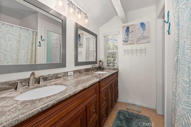 6600 Montresor Pl, Rancho Cucamonga, CA 91737 - full bathroom featuring double vanity and baseboards