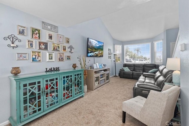 6600 Montresor Pl, Rancho Cucamonga, CA 91737 - living area with vaulted ceiling and carpet