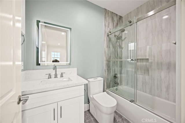4840 Temple City Blvd, Temple City, CA 91780 - full bath featuring toilet, shower / bath combination with glass door, and vanity