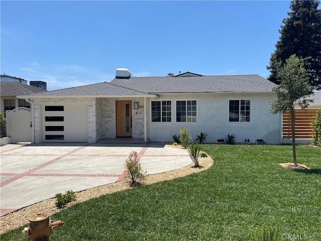 3273 Tilden Ave, Los Angeles, CA 90034 - view of front of house featuring concrete driveway, stucco siding, a garage, and a shingled roof