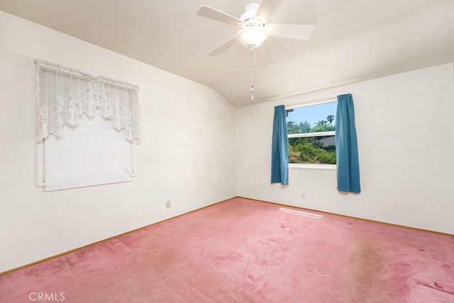 2407 E Walnut Crk, West Covina, CA 91791 - carpeted spare room with vaulted ceiling and a ceiling fan