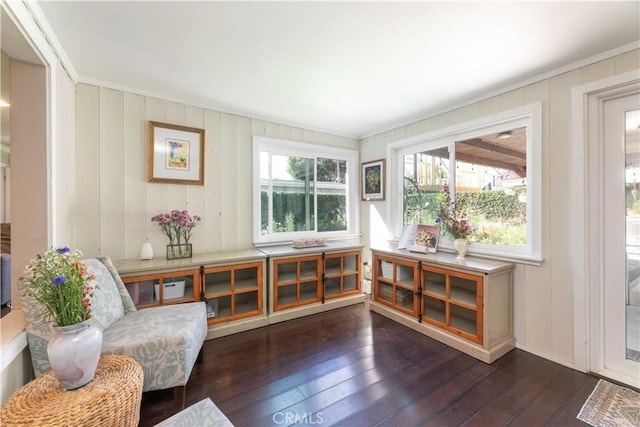 6903 E Driscoll St, Long Beach, CA 90815 - living area with hardwood / wood-style floors and a decorative wall