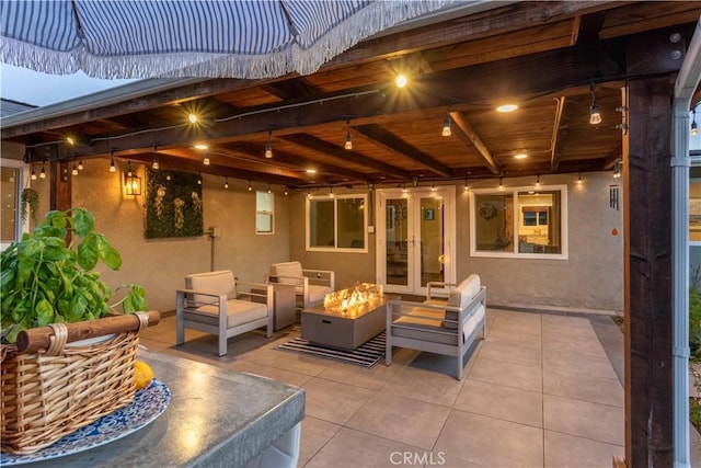 6903 E Driscoll St, Long Beach, CA 90815 - view of patio featuring an outdoor living space with a fire pit