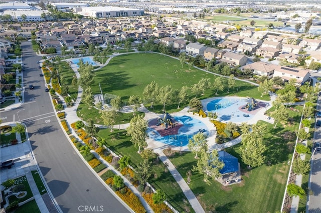 4777 Magnum Way, Jurupa Valley, CA 91752 - aerial perspective of suburban area featuring a pool