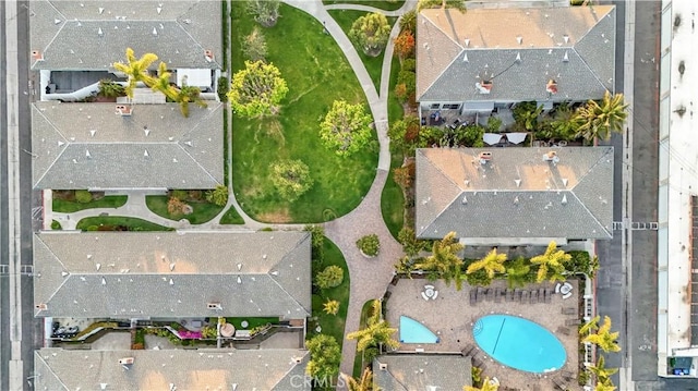 1741 Tustin Ave Unit 2A, Costa Mesa, CA 92627 - aerial view of property and surrounding area with a pool
