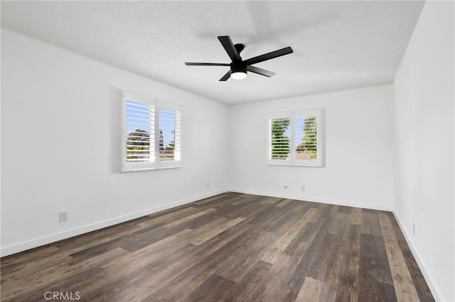1741 Tustin Ave Unit 2A, Costa Mesa, CA 92627 - empty room with dark wood-type flooring and ceiling fan