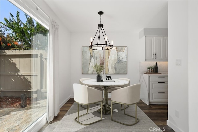 1741 Tustin Ave Unit 2A, Costa Mesa, CA 92627 - dining room with a chandelier and wood finished floors