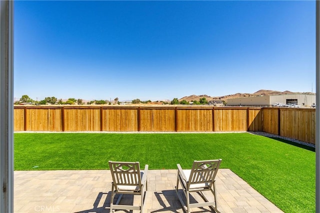 3615 Santa Monica Ct, Rosamond, CA 93560 - fenced backyard featuring a patio