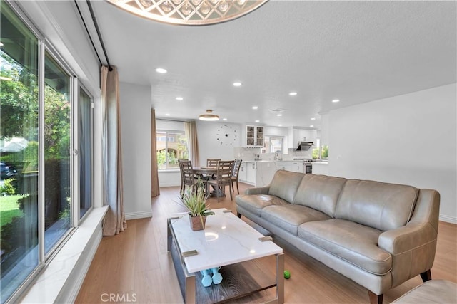 1931 El Sereno Ave, Arcadia, CA 91007 - living room featuring recessed lighting and light wood-type flooring