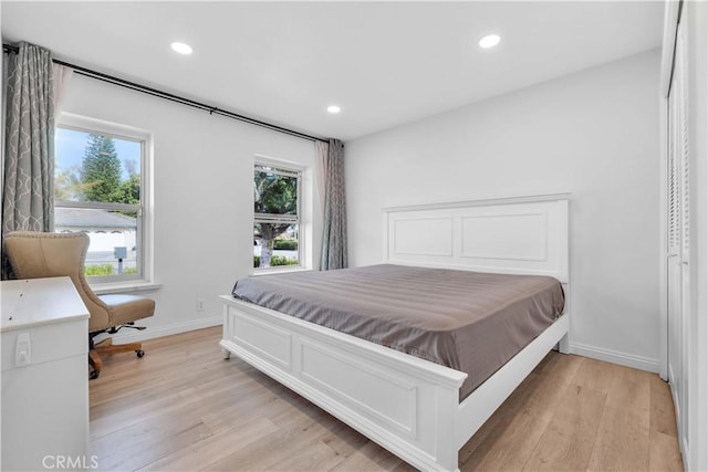 1931 El Sereno Ave, Arcadia, CA 91007 - bedroom featuring light wood-style floors, baseboards, and recessed lighting