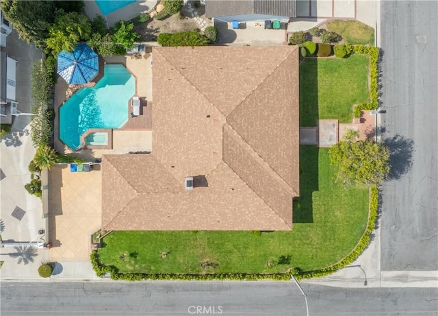 1931 El Sereno Ave, Arcadia, CA 91007 - view from above of property featuring a pool