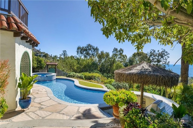 802 Rembrandt Dr, Laguna Beach, CA 92651 - view of swimming pool featuring a pool with connected hot tub