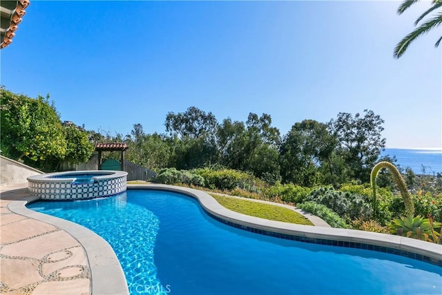 802 Rembrandt Dr, Laguna Beach, CA 92651 - view of swimming pool featuring a pool with connected hot tub