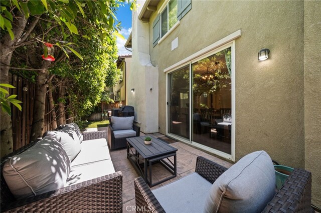 16741 Tim Ln, Van Nuys, CA 91406 - view of patio / terrace with outdoor lounge area