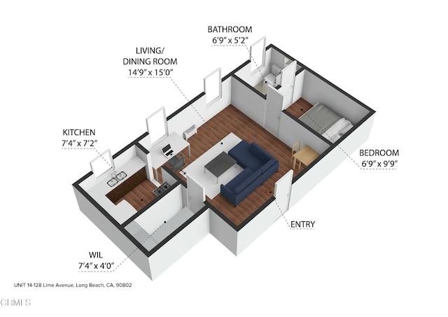 128 Lime Ave Unit 14, Long Beach, CA 90802 - home floor plan