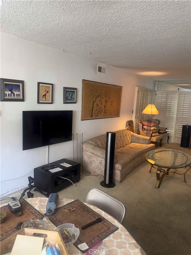 3749 Lockland Dr Unit B, Los Angeles, CA 90008 - living room with a textured ceiling and carpet