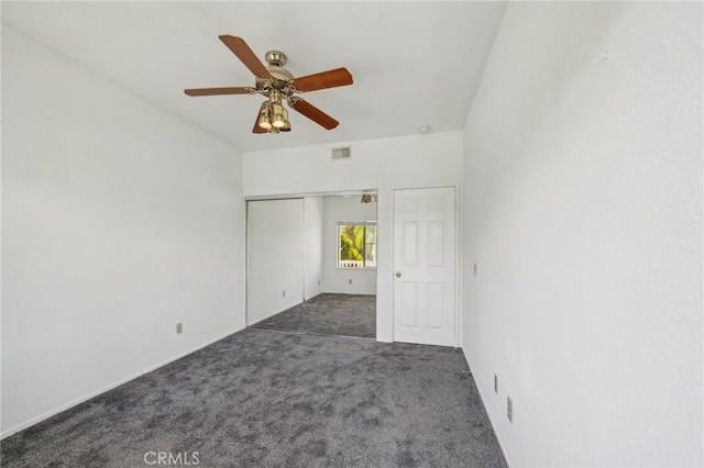 12958 Boston Ave, Chino, CA 91710 - unfurnished bedroom with carpet, a closet, and ceiling fan