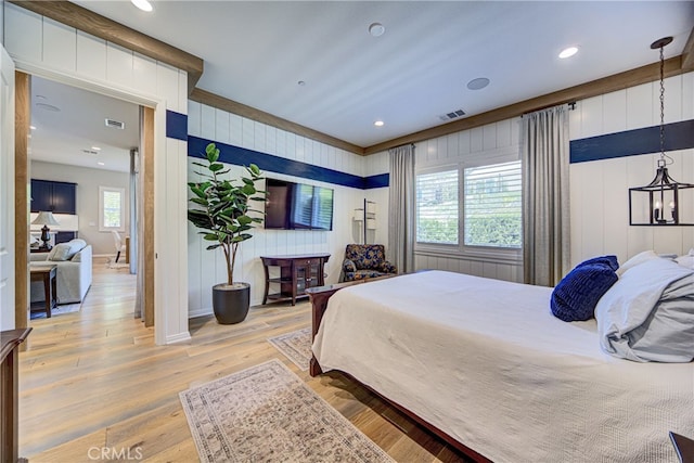 39454 Chamise St, Temecula, CA 92591 - bedroom with light wood-style floors, baseboards, and ornamental molding