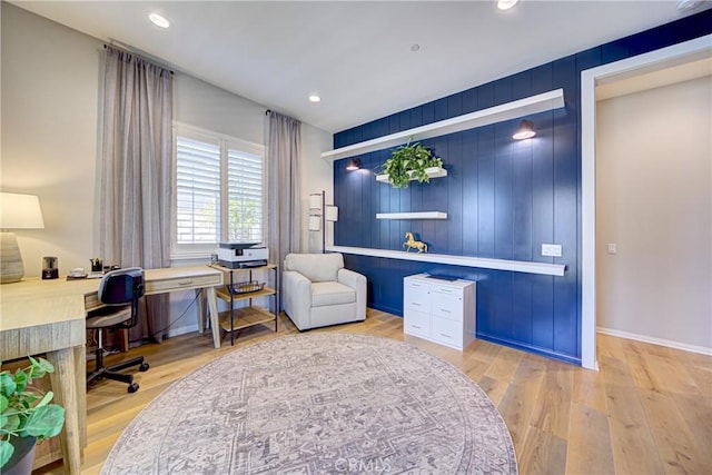 39454 Chamise St, Temecula, CA 92591 - office area with wood finished floors, recessed lighting, and baseboards