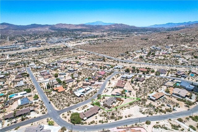 57490 Redondo St, Yucca Valley, CA 92284 - drone / aerial view of a mountain backdrop