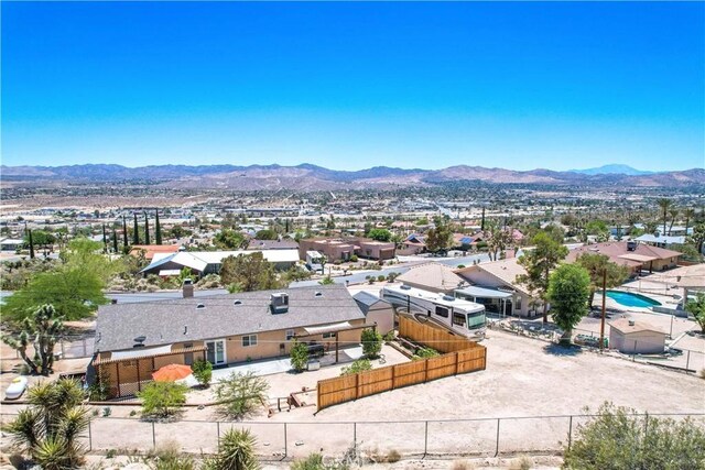 57490 Redondo St, Yucca Valley, CA 92284 - aerial view of residential area featuring mountains