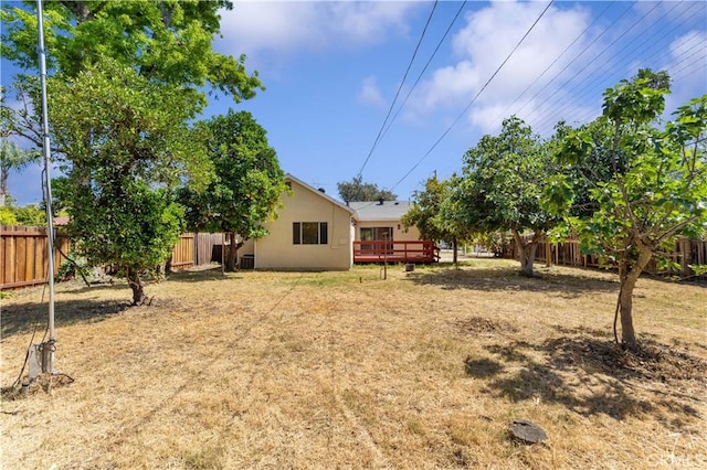 14259 Emelita St, Van Nuys, CA 91401 - fenced backyard with a wooden deck