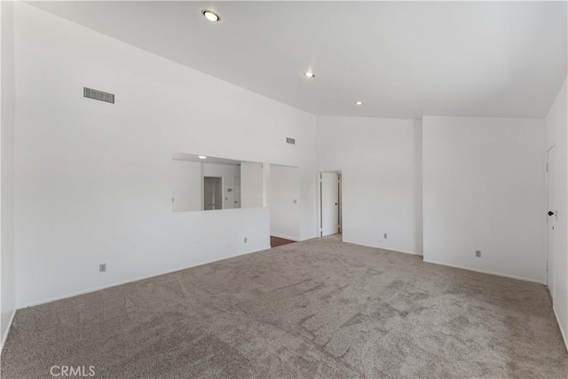 14259 Emelita St, Van Nuys, CA 91401 - unfurnished room featuring carpet, recessed lighting, and lofted ceiling
