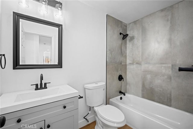 1608 Heron Ct, Redlands, CA 92374 - full bath featuring toilet, vanity, and tub / shower combination