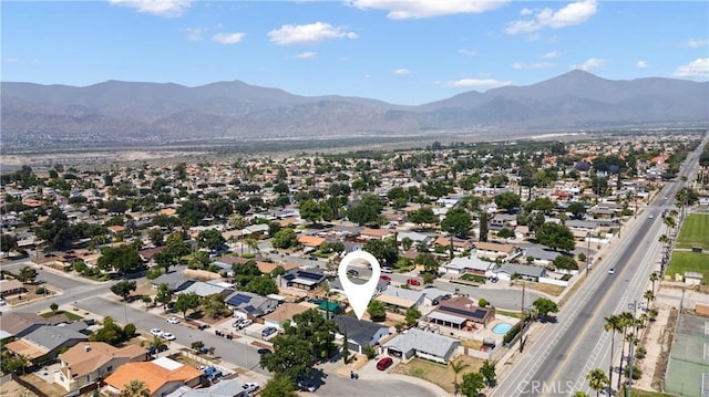 1608 Heron Ct, Redlands, CA 92374 - drone / aerial view of a mountainous background