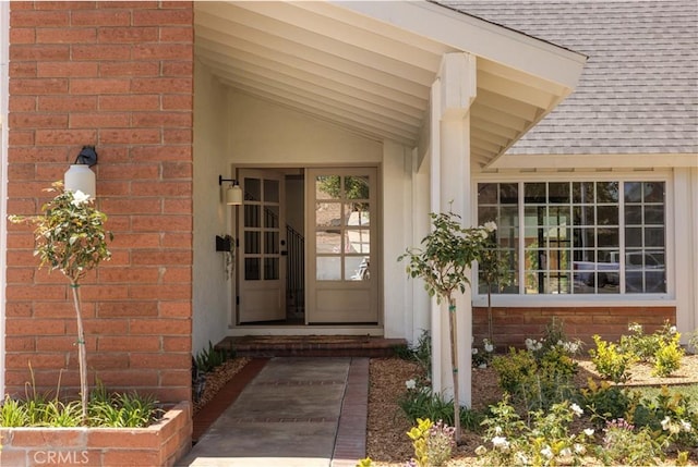 2012 Nantucket Pl, Tustin, CA 92780 - entrance to property with a shingled roof and brick siding