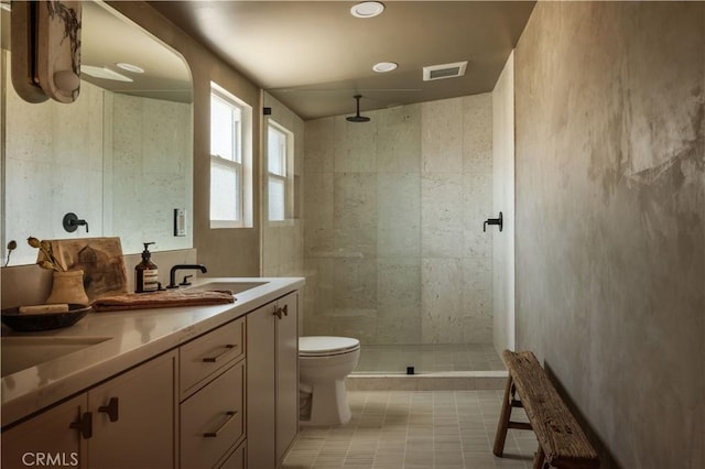 2012 Nantucket Pl, Tustin, CA 92780 - bathroom featuring toilet, a walk in shower, and double vanity