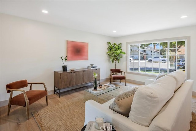 2012 Nantucket Pl, Tustin, CA 92780 - living room featuring wood finished floors, recessed lighting, and baseboards