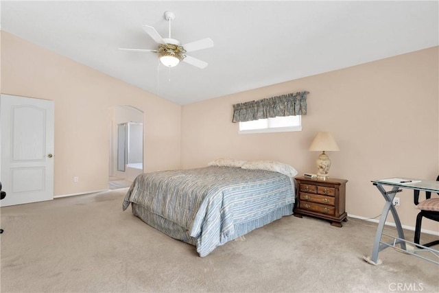 14303 Schooner Dr, Helendale, CA 92342 - bedroom with carpet flooring, baseboards, and a ceiling fan