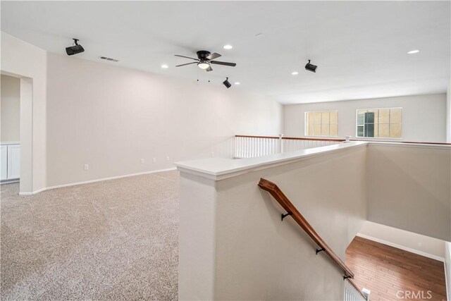 2207 Cork Oak St, Palmdale, CA 93551 - staircase featuring ceiling fan, recessed lighting, and baseboards