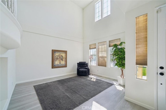 2583 Steeplechase Way, Norco, CA 92860 - entrance foyer with wood finished floors, a towering ceiling, and baseboards