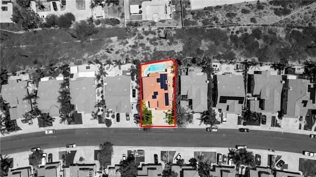 29 Villa Valtelena, Lake Elsinore, CA 92532 - aerial view of residential area featuring property parcel outlined