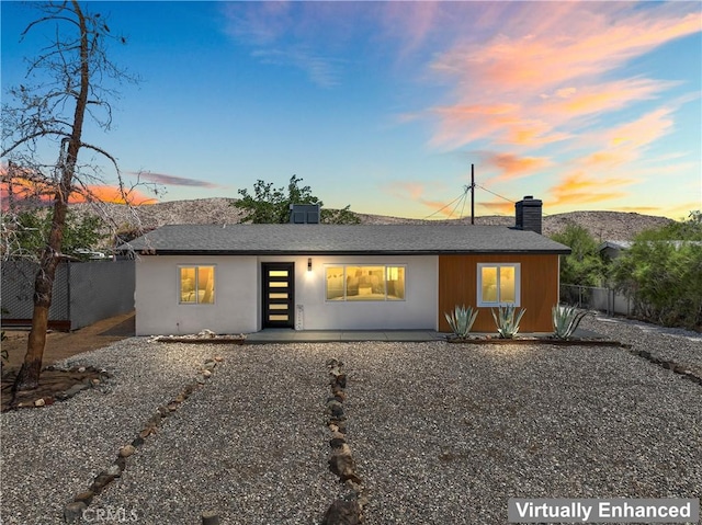 61730 Oleander Dr, Joshua Tree, CA 92252 - view of front of house with a chimney